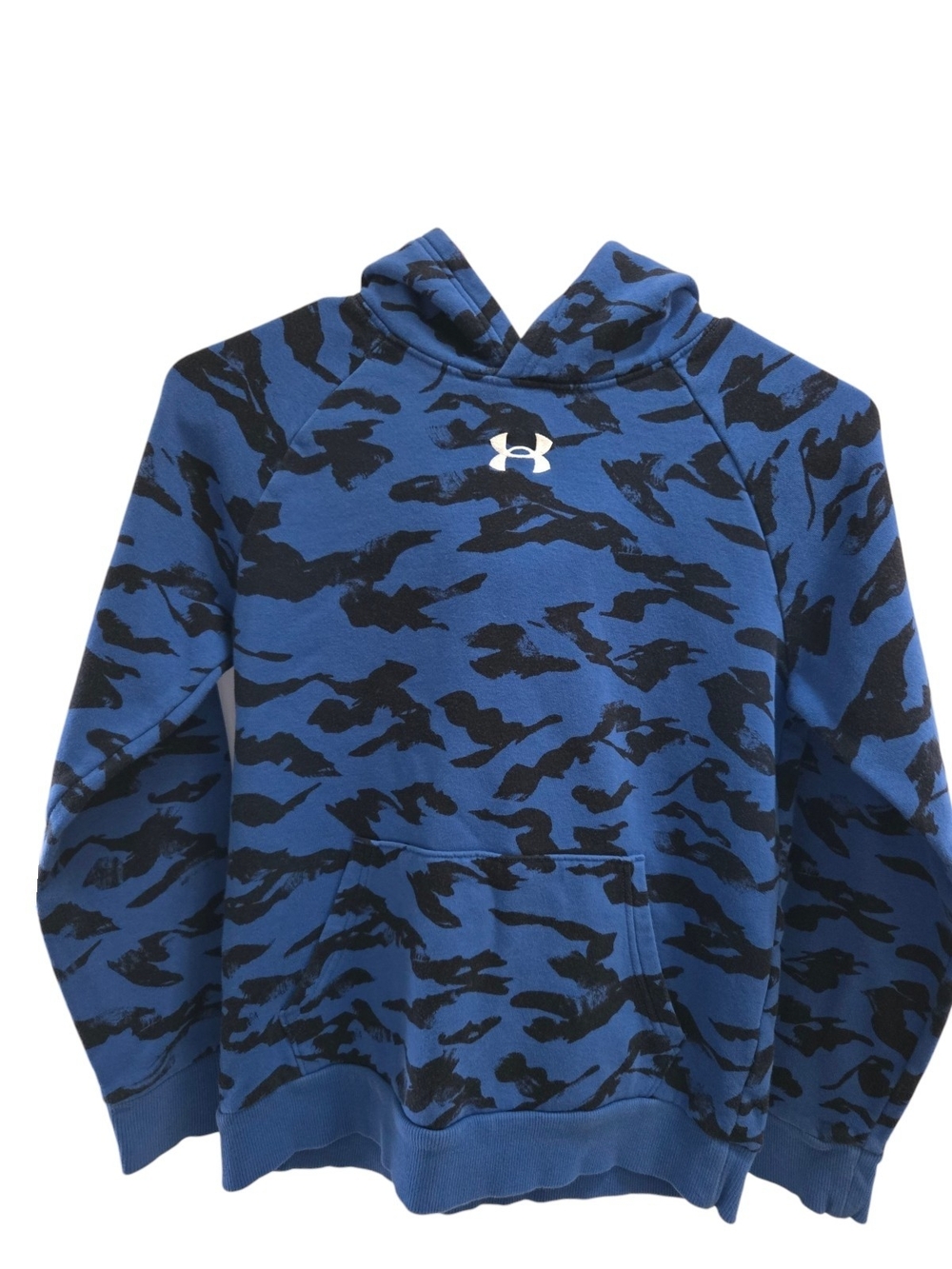 Under Armour Boys Blue & Black And Blue Hoodie M